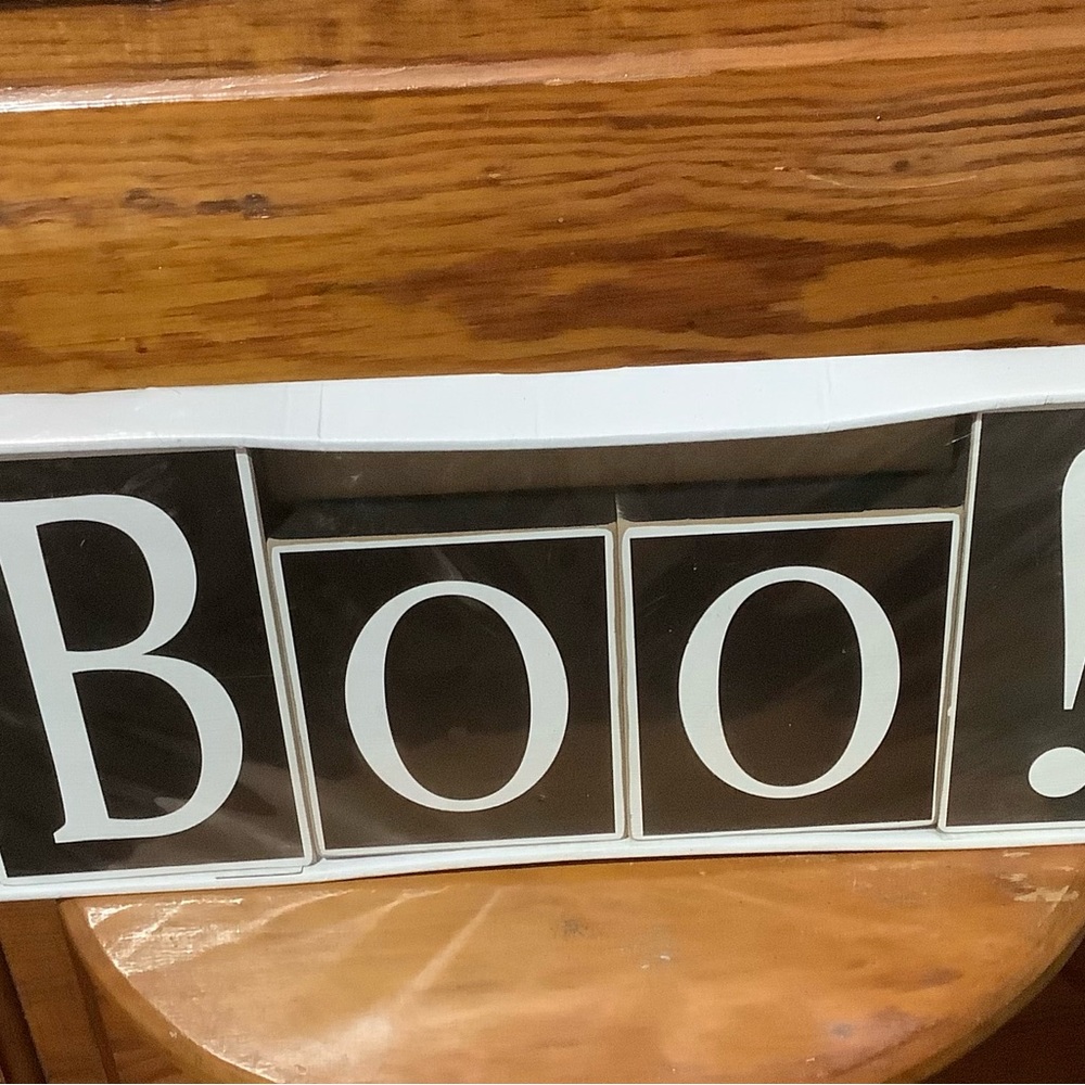 New wooden Halloween Boo! Blocks